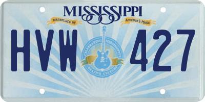 MS license plate HVW427