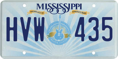 MS license plate HVW435