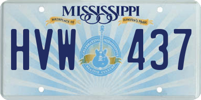 MS license plate HVW437