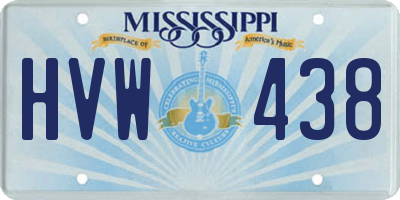 MS license plate HVW438