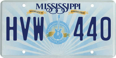 MS license plate HVW440