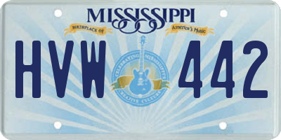 MS license plate HVW442