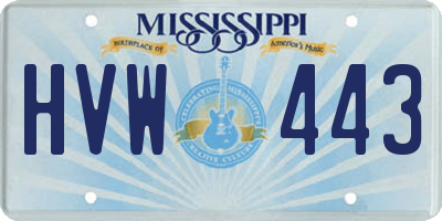 MS license plate HVW443