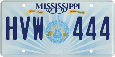 MS license plate HVW444