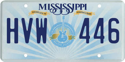 MS license plate HVW446