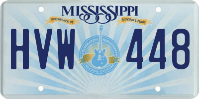 MS license plate HVW448