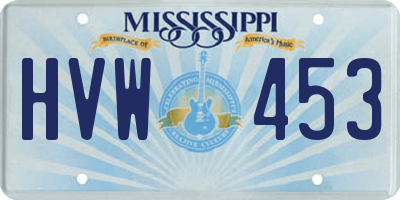 MS license plate HVW453
