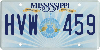 MS license plate HVW459