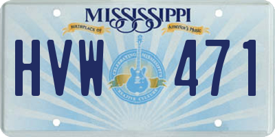 MS license plate HVW471