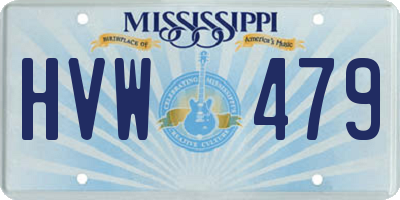 MS license plate HVW479