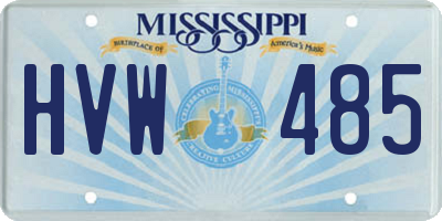 MS license plate HVW485