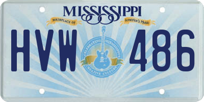 MS license plate HVW486