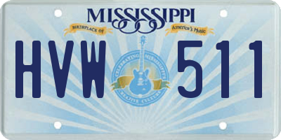 MS license plate HVW511