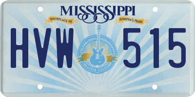 MS license plate HVW515