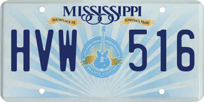 MS license plate HVW516