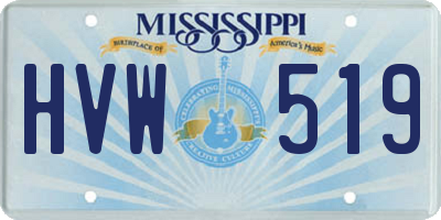 MS license plate HVW519