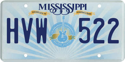 MS license plate HVW522