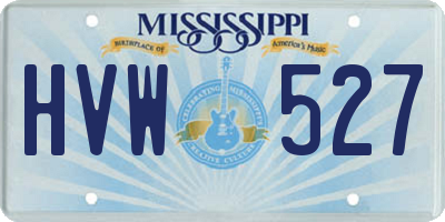 MS license plate HVW527