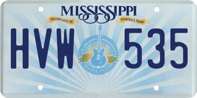MS license plate HVW535