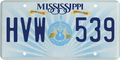 MS license plate HVW539