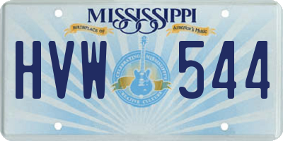 MS license plate HVW544