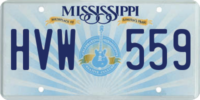 MS license plate HVW559