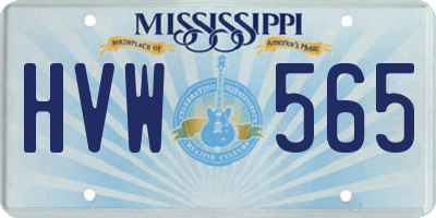 MS license plate HVW565