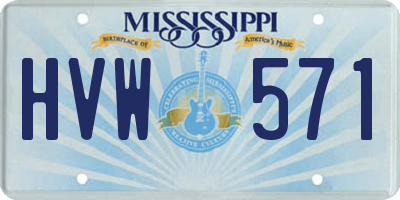 MS license plate HVW571
