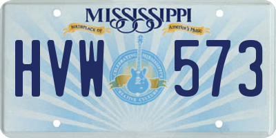 MS license plate HVW573