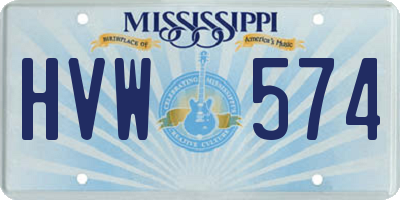 MS license plate HVW574