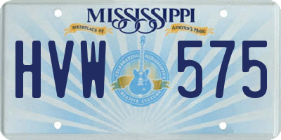 MS license plate HVW575