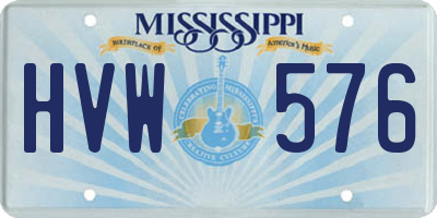 MS license plate HVW576