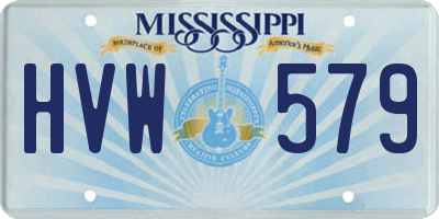 MS license plate HVW579