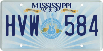 MS license plate HVW584