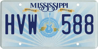 MS license plate HVW588