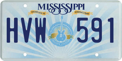 MS license plate HVW591