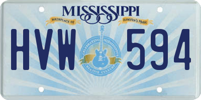MS license plate HVW594