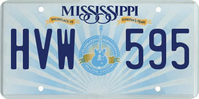 MS license plate HVW595