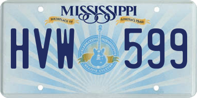 MS license plate HVW599