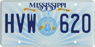 MS license plate HVW620