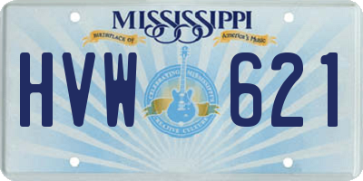 MS license plate HVW621