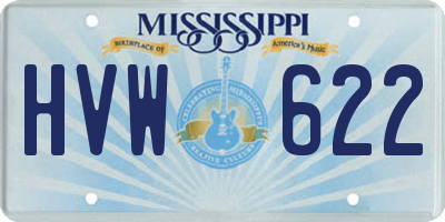 MS license plate HVW622