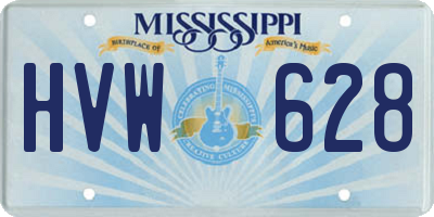 MS license plate HVW628