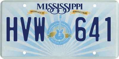 MS license plate HVW641