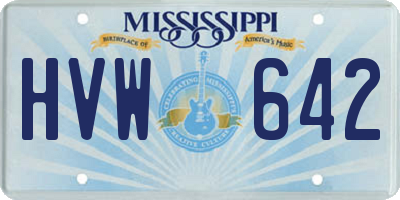 MS license plate HVW642