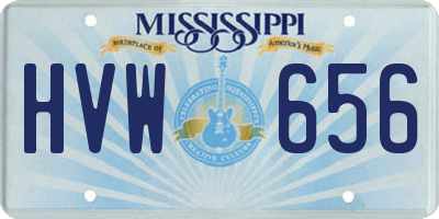 MS license plate HVW656