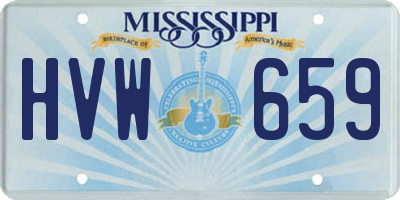 MS license plate HVW659