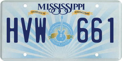 MS license plate HVW661