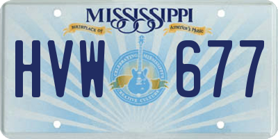 MS license plate HVW677