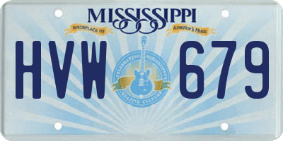 MS license plate HVW679
